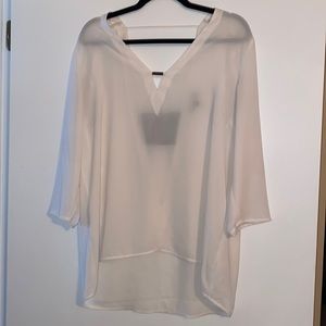 Express Sheer White Business Top